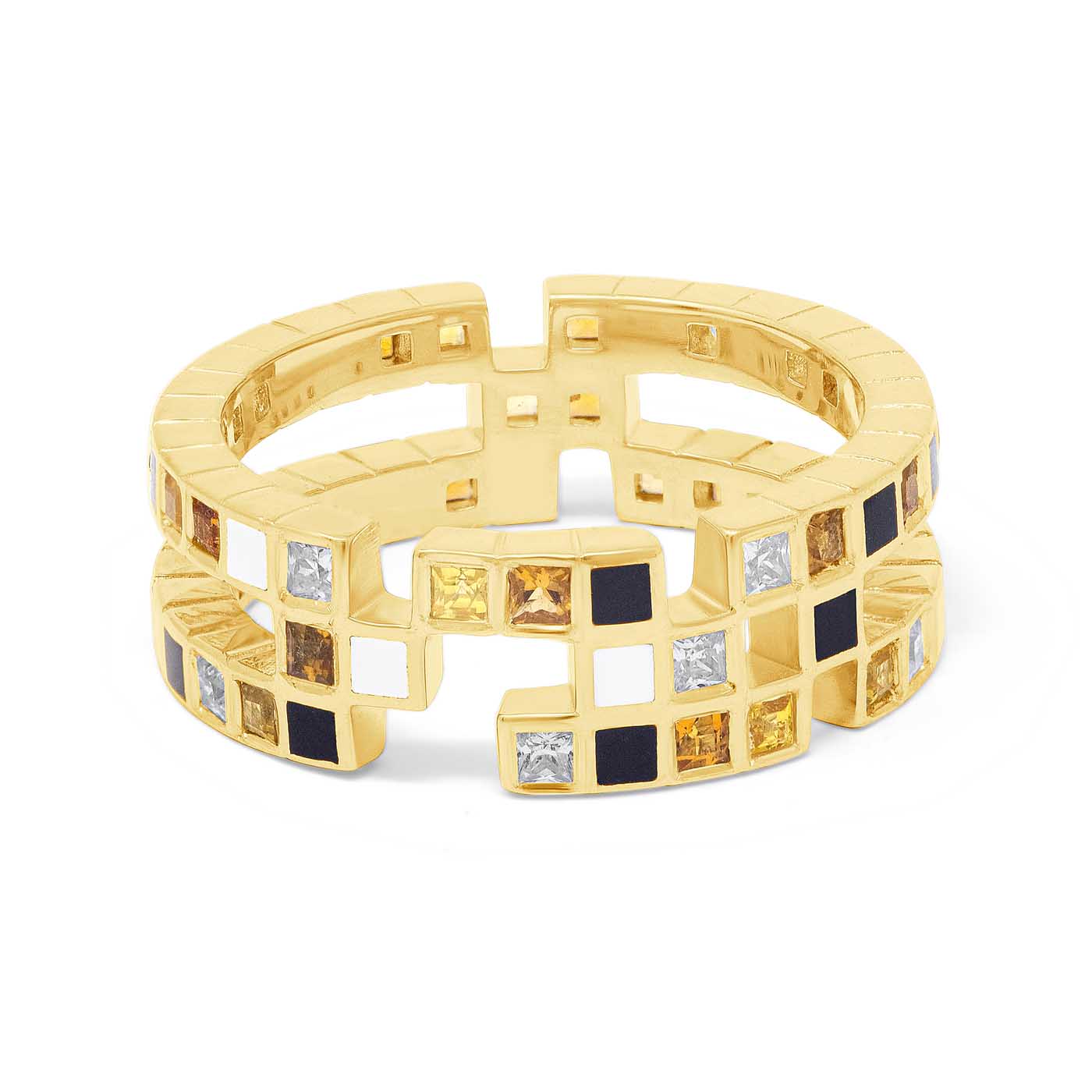 Chichi Ring in 18ct Rose Gold Vermeil and Stones